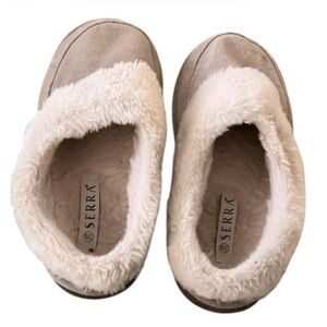 Serra Slip-On Faux Fur Suede House Slippers Size 7/8